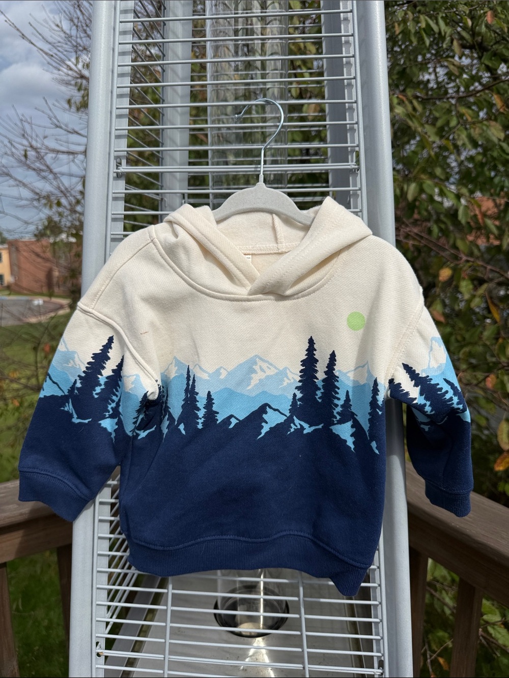 OshKosh B'gosh Cream & Navy Mountain Hoodie for Kids
